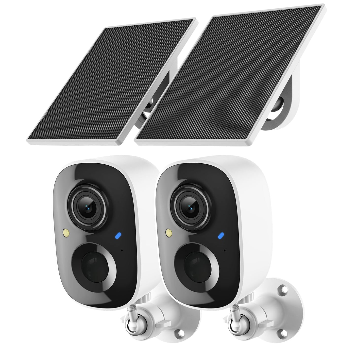 2K Security Camera Wireless Outdoor,Solar Powered WiFi Cameras for Home Security with Motion Detection,Color Night Vision(Spotli