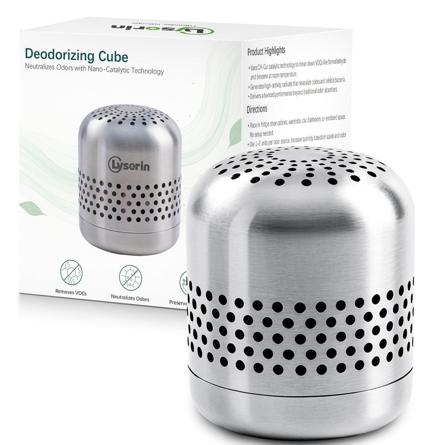 Refrigerator Deodorizer - Lasts for 10 Years, Long-Lasting Odor Eliminator for Fridge, Closet, Car -More Effective Than Baking S
