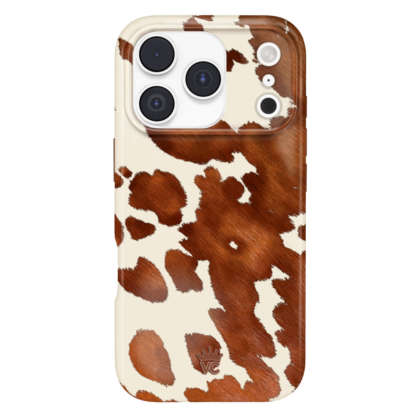 VELVET CAVIAR Case for iPhone 17 Pro | Compatible with MagSafe | 10ft Drop Tested | Protective Western Cases | Cocoa Cow