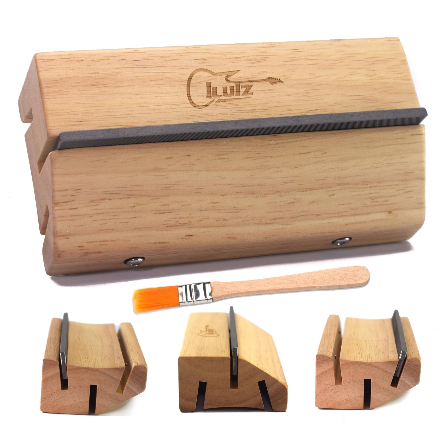 Fret End Beveling File Set for Guitar and Bass - 3/23/35/90 Degree Fret End Dressing File 4 in 1 Fret Crowning End Bevel File Pr