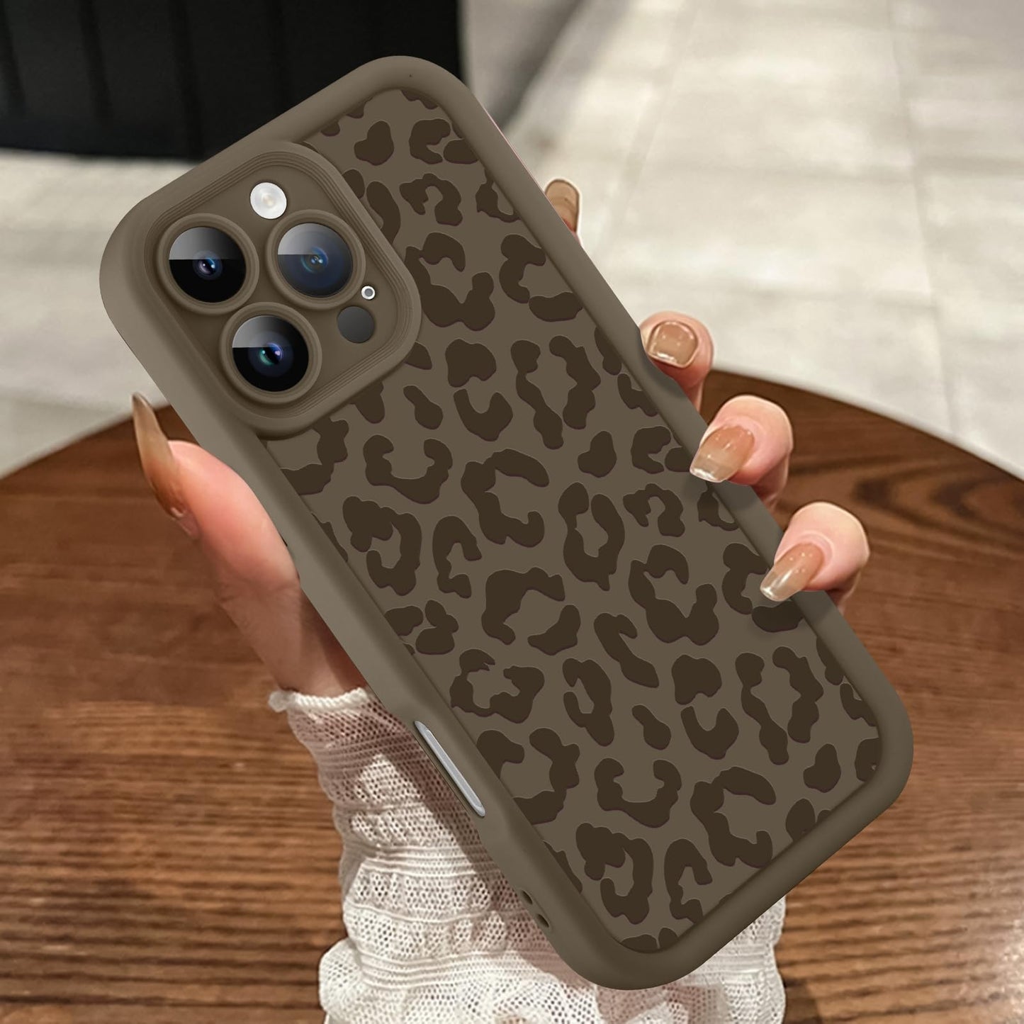 MOWIME Compatible with iPhone 16 Pro Case, Cheetah Print Shockproof Soft TPU Protective Cover for Women Girls, Slim Anti Scratch