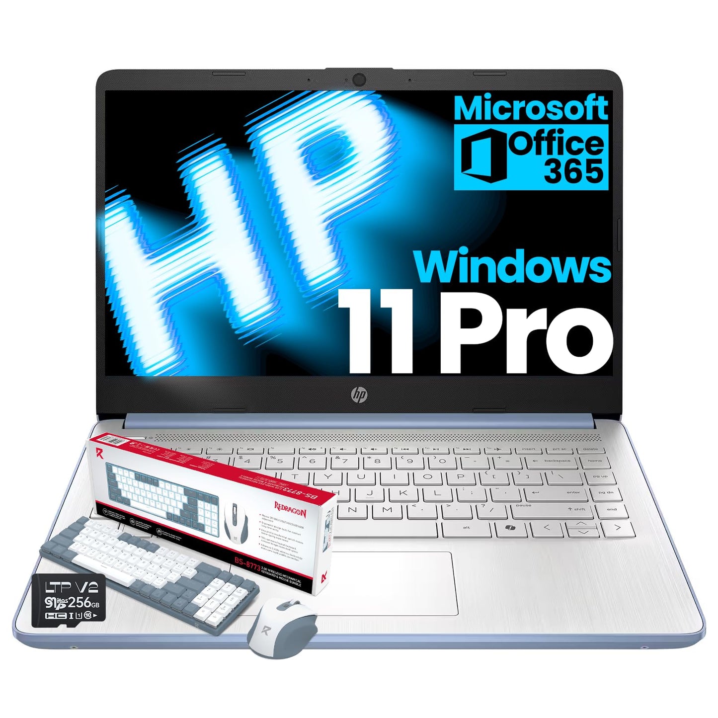 HP 2025 14 Inch Ultra Light Student Laptop, 16GB RAM, Intel N150(Beats N4120), 384GB Storage(128GB UFS+256GB MSD),1 Year Microso