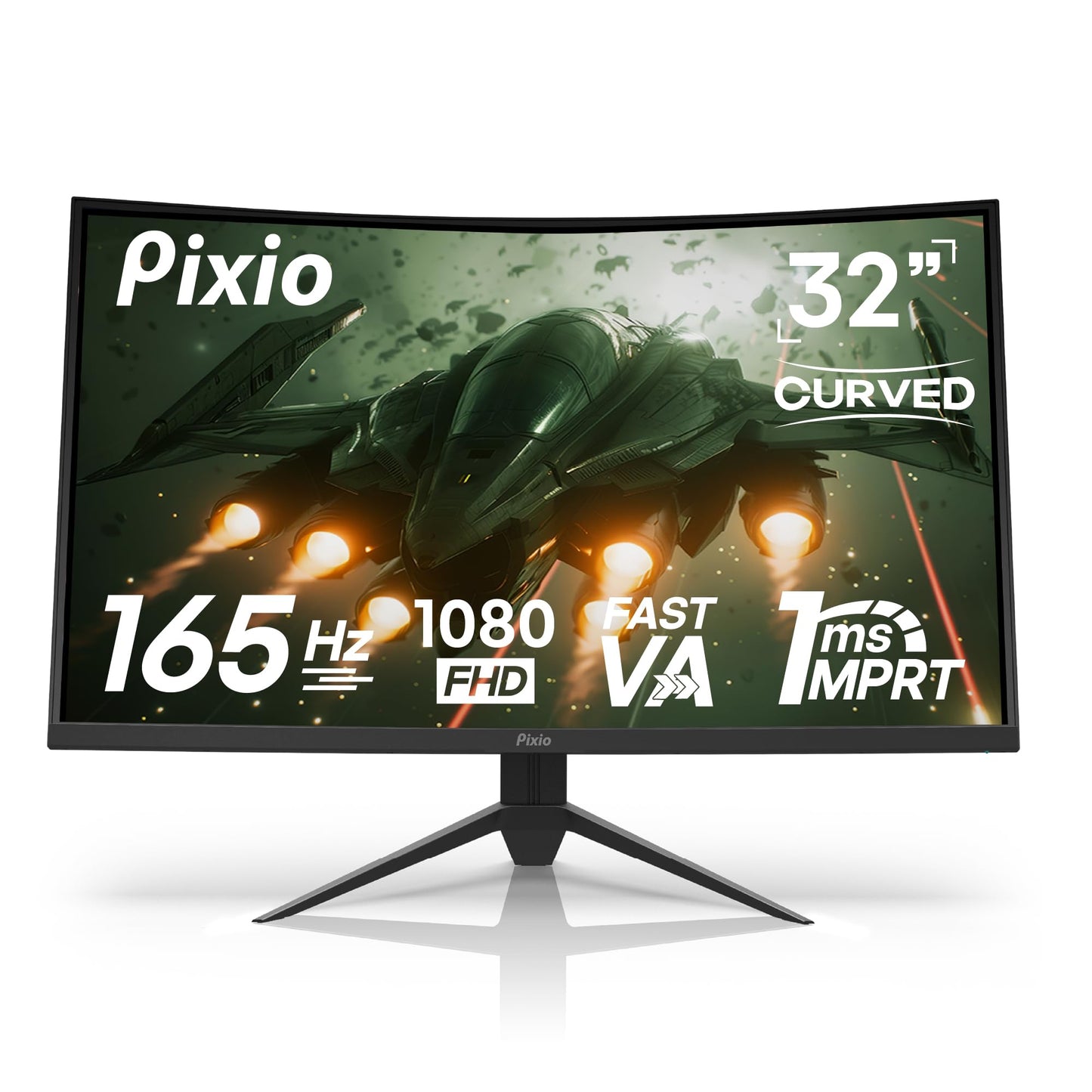 Pixio PXC325 Curved Gaming Monitor 32" FHD 165Hz 1500R VA Panel Black 1ms Adaptive Sync HDR