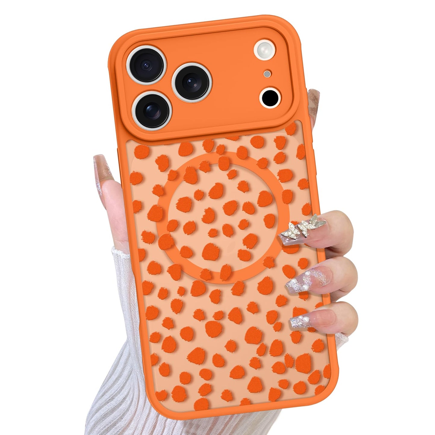 TEAUGHT Compatible with iPhone 17 Pro Max Case Support for MagSafe Cute Pattern Speck Spot Camera Protection Matte Skin-Touch Co