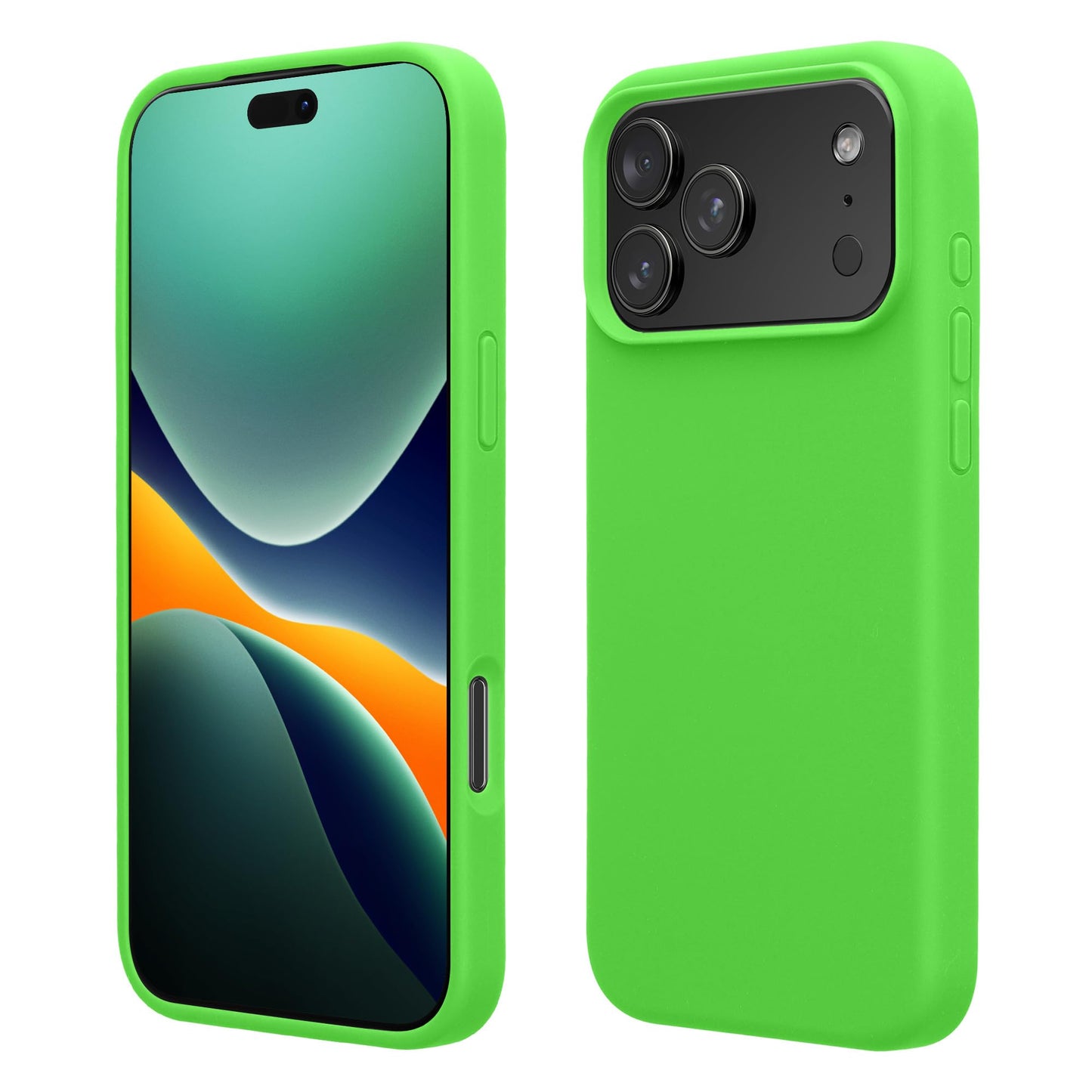 kwmobile Case Compatible with Apple iPhone 17 Pro Case - TPU Silicone Phone Cover with Soft Finish - Lime Green