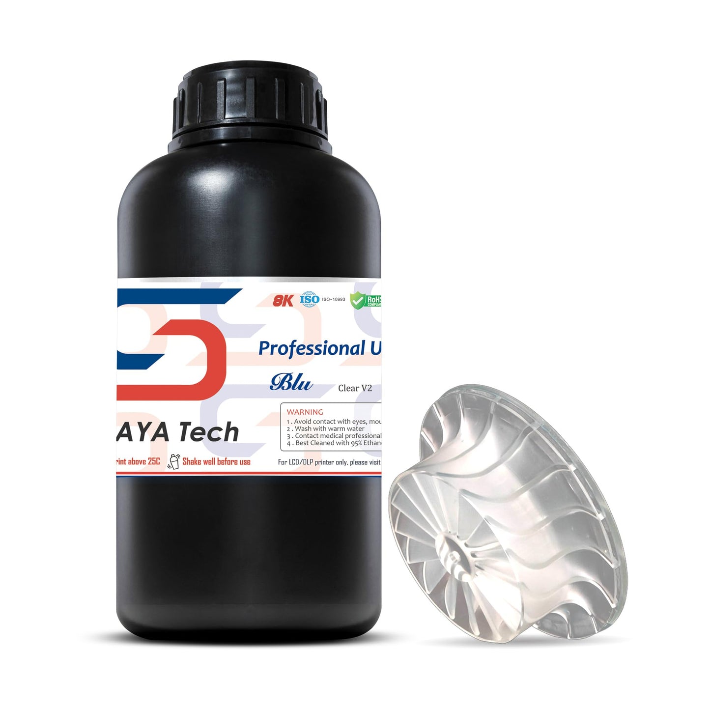 Siraya Tech Blu 3D Printer Tough Resin with High Toughness Resolution Strong and Precise 3D Printing 405nm UV-Curing Rapid Resin