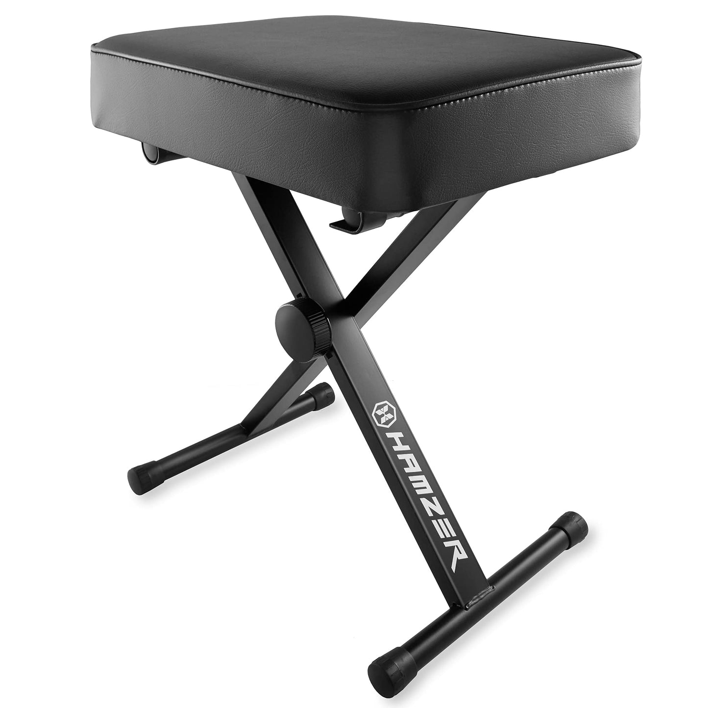 Hamzer Adjustable Piano and Keyboard Bench, Heavy Duty Metal, Black, Model 21666167
