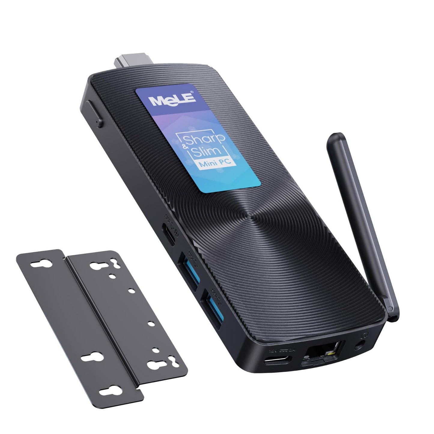 MeLE Fanless Mini PC Stick PCG02, N100 8GB 128GB Compute Stick, Micro Desktop Computer with Full Functional USB-C, 2.4/5G Wi-Fi,