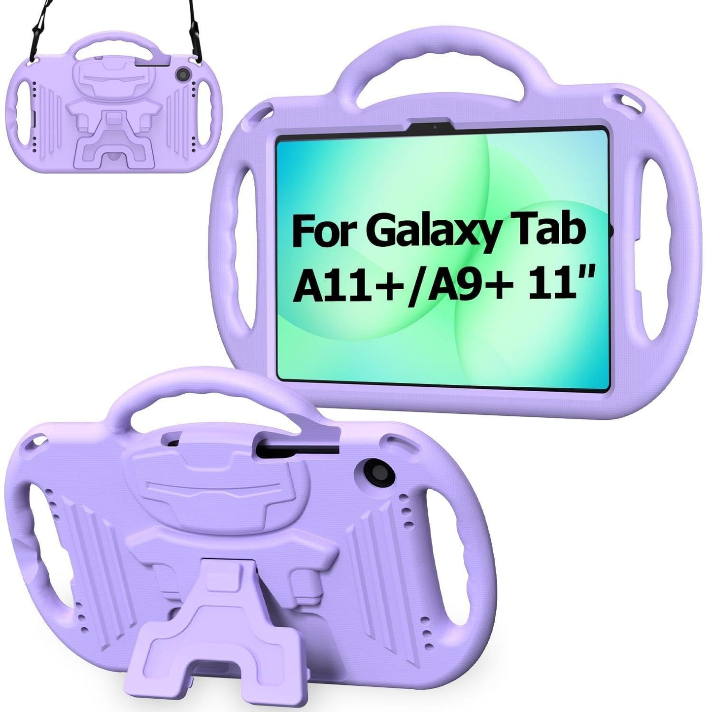 AVAWO Kids Case for Samsung Galaxy Tab A11+ Plus/A9+ Plus 11 Inch Case, with Strap, Shockproof Lightweight Handle Stand 2026/202