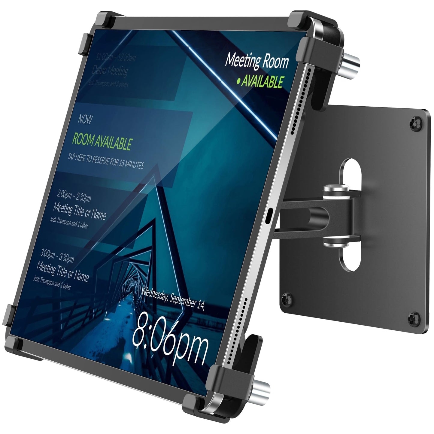 AboveTEK Universal Tablet Wall Mount, Anti-Theft iPad Mount with Locking Enclosure for 9.7-13 Screen, Heavy-Duty Aluminum Kiosk