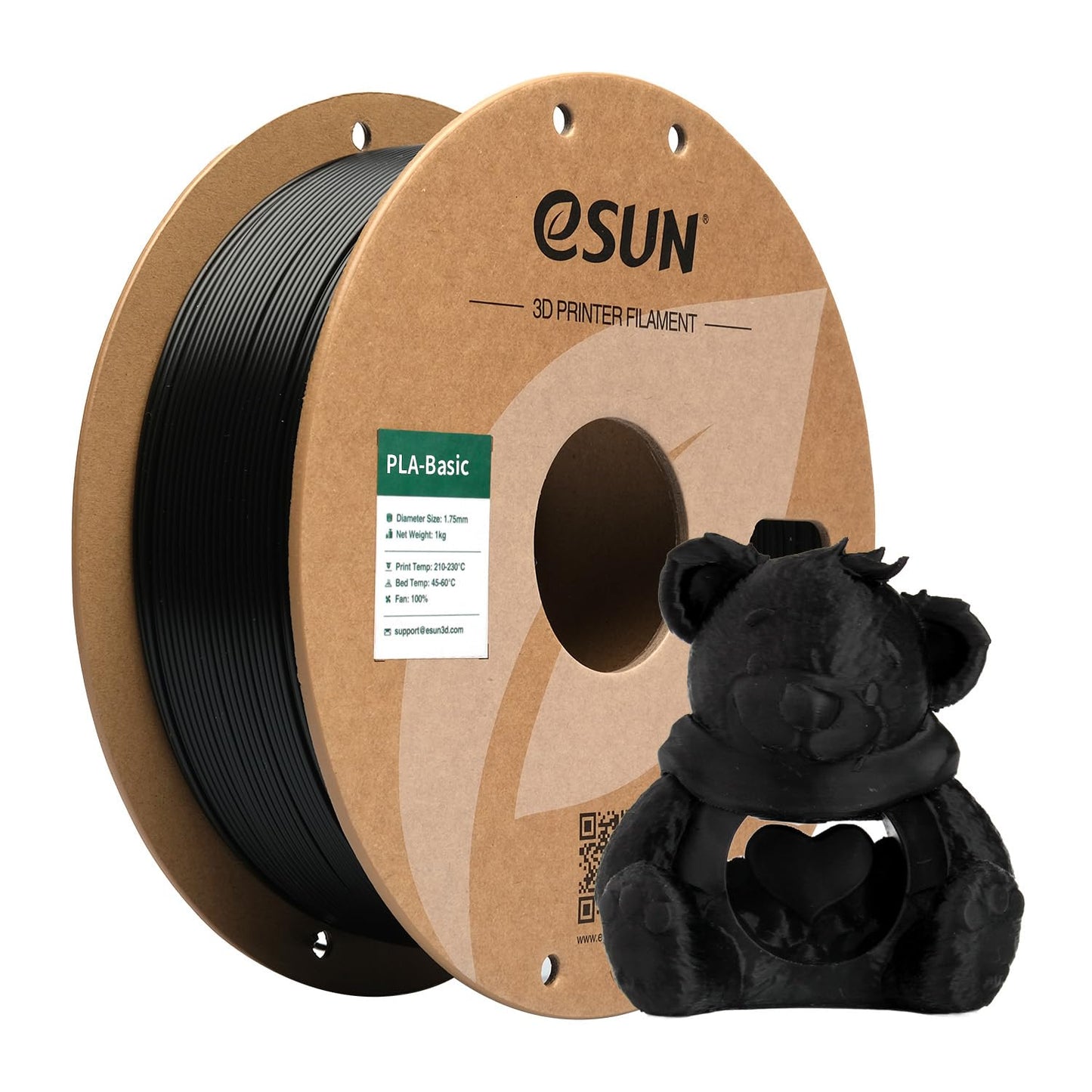 eSUN PLA Basic Filament 1.75mm, 1KG Spool (2.2 LBS) High Speed Printing 3D Printer PLA Filament,Designed for Fast Printing, Brow