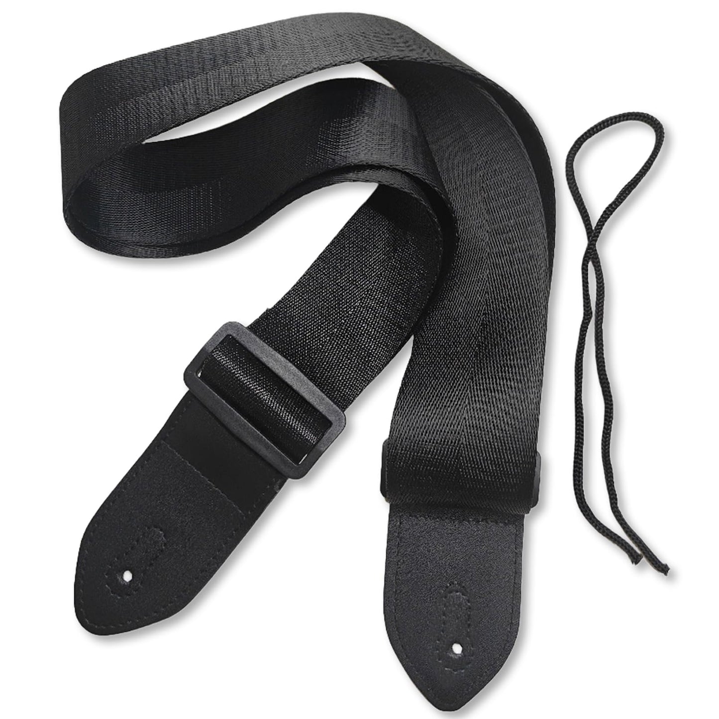 ZURYNIX Black Guitar Strap, Minimalist Adjustable Guitar Straps Universal Fit for Acoustic/Electric/Bass Guitars, Comfortable Du