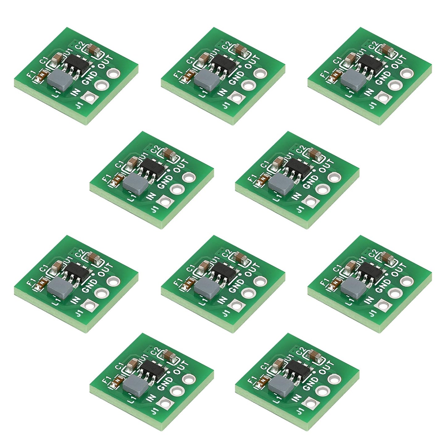 QEBIDUM 10Pack DC-DC Step Up Converter Board Module, 0.9 V 1.5V 1.8V 2.5V 3V 3.3V 3.7V 4.2V to 5V Synchronous Switching Regulato