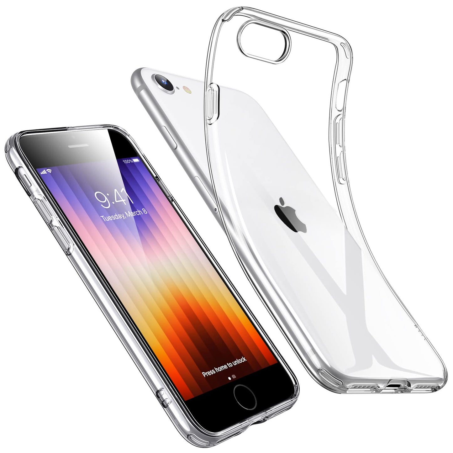 ESR for iPhone SE Case 2022/2020/3rd/2rd,for iPhone 8/7 Case, Thin Soft TPU Transparent Protective Cover, Yellowing Resistant, Z