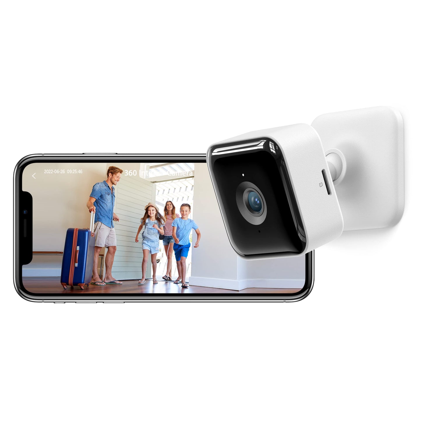 GNCC Indoor Security Camera Dog Camera 1080P Motion Detection, Cameras for Home Security with 2-Way Audio Siren, Night Vision, C