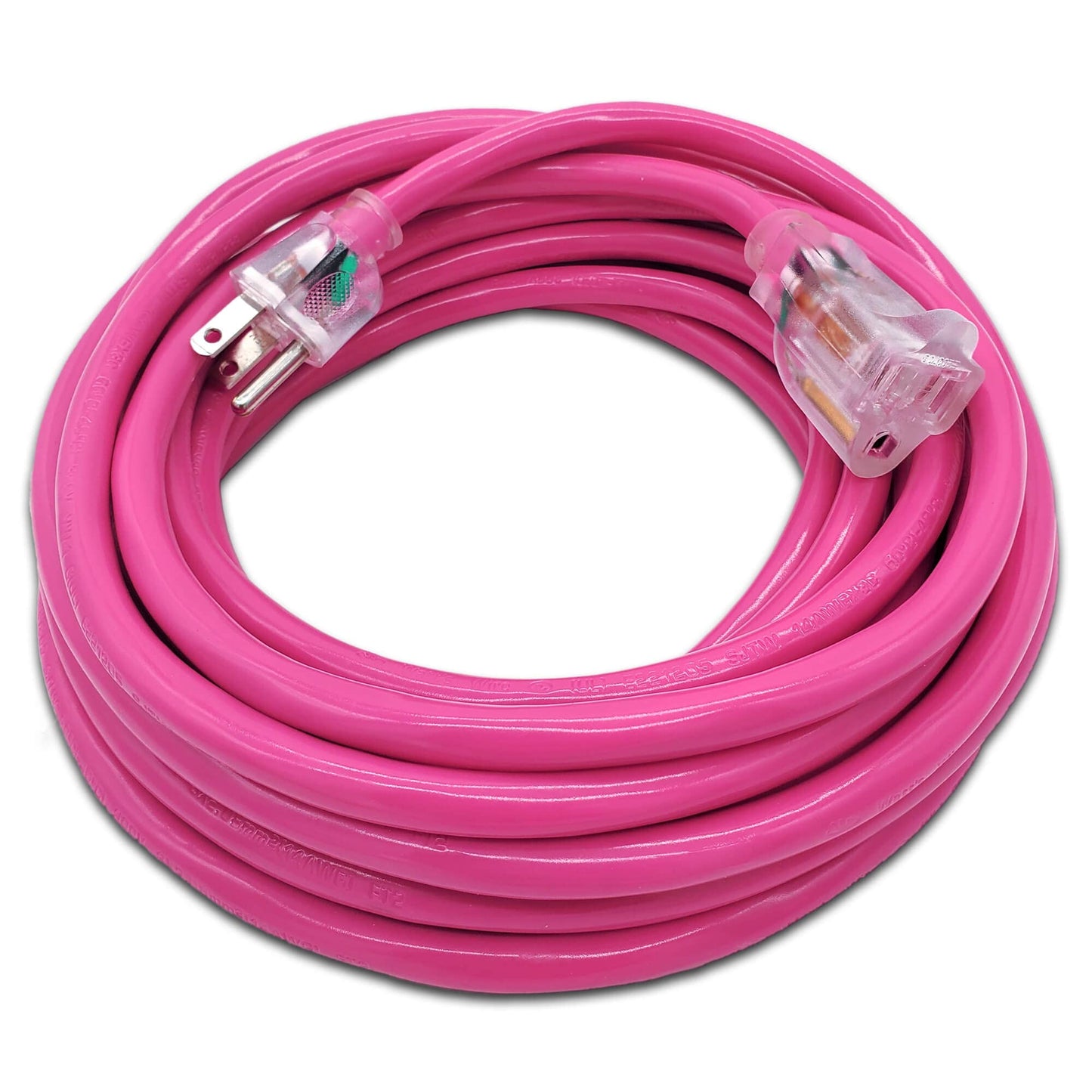 25 ft Heavy Duty Extension Cord - 14 Gauge Outdoor Extension Cord - Lighted Single Outlet by Watts Wire - 25 14-Gauge Grounded