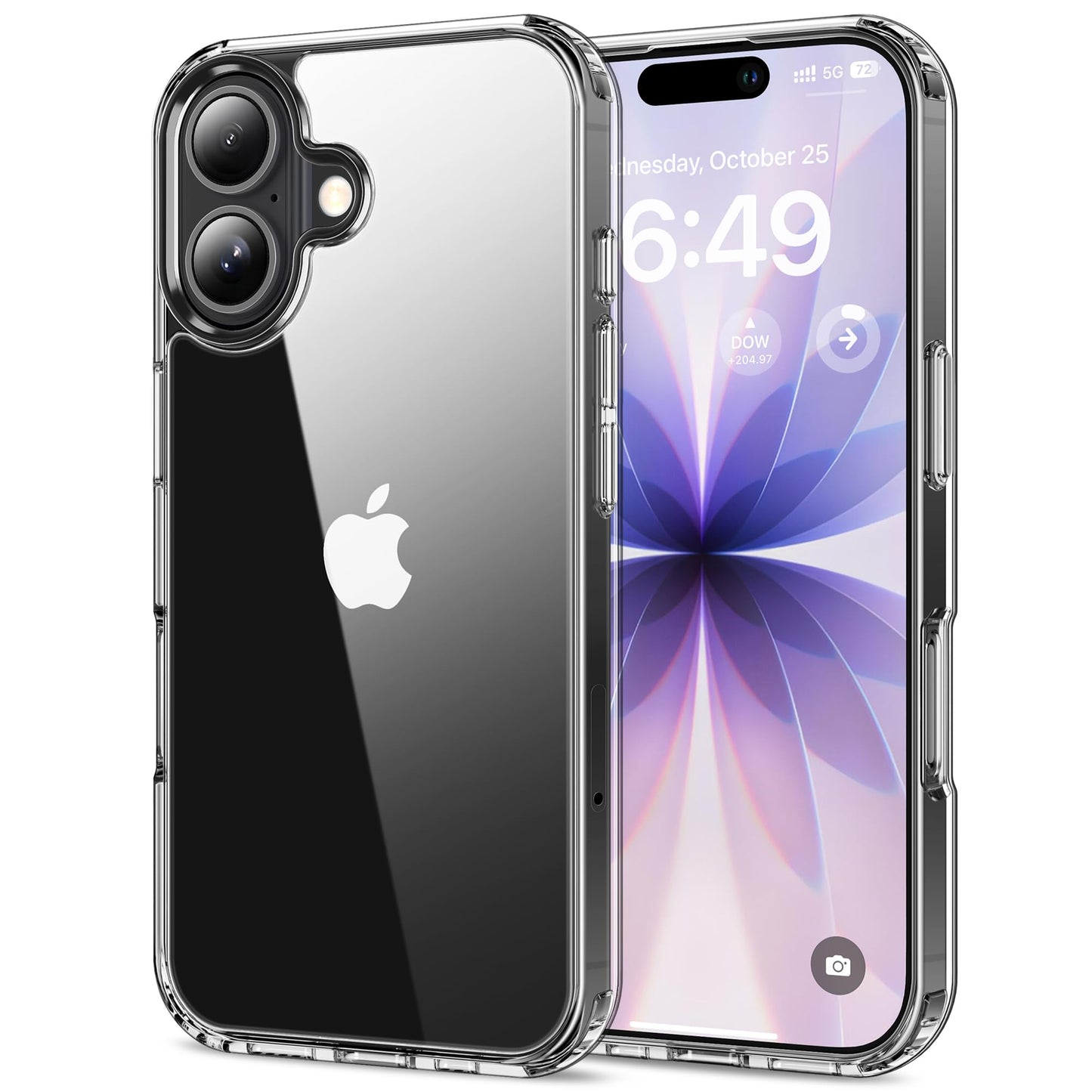 HOOMIL Case for iPhone 17 6.3-Inch, Non-Yellowing, Drop Protection, Anti-Scratch Transparent Hard Back Phone Cover - Crystal Cle