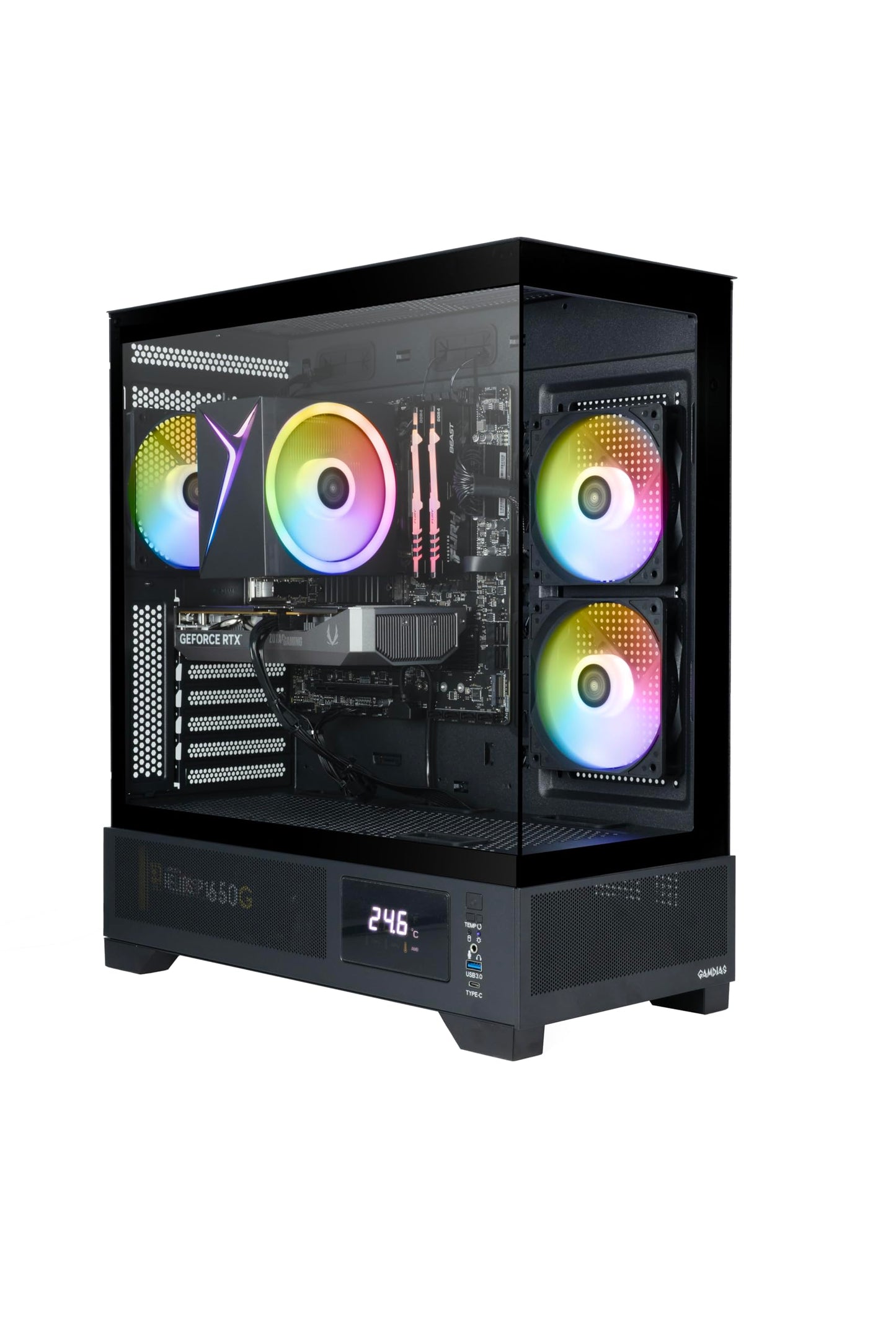 ZOTAC MEK AI-Enhanced Gaming PC Desktop Computer - NVIDIA GeForce RTX 5050, AMD Ryzen 5 5500 4.2GHz, 16GB DDR4 RGB, 1TB NVME M.2