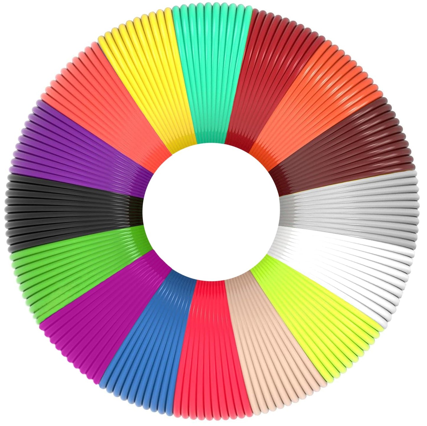 Yungden 3D Pen Filament Refills, Random 15 Colors 1.75mm PLA 3D Pencil Printing Threads, Each 10 Feet, Total 150 Feet, Compatibl