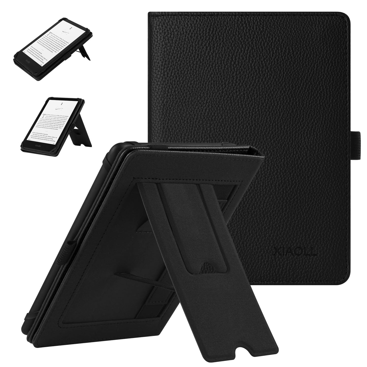 Universal Case for 6,6.8 eReaders,Folio Cover with Handstrap and 2 Foldable Stand Compatible with Kindle Paperwhite/Kobo/Tolino/