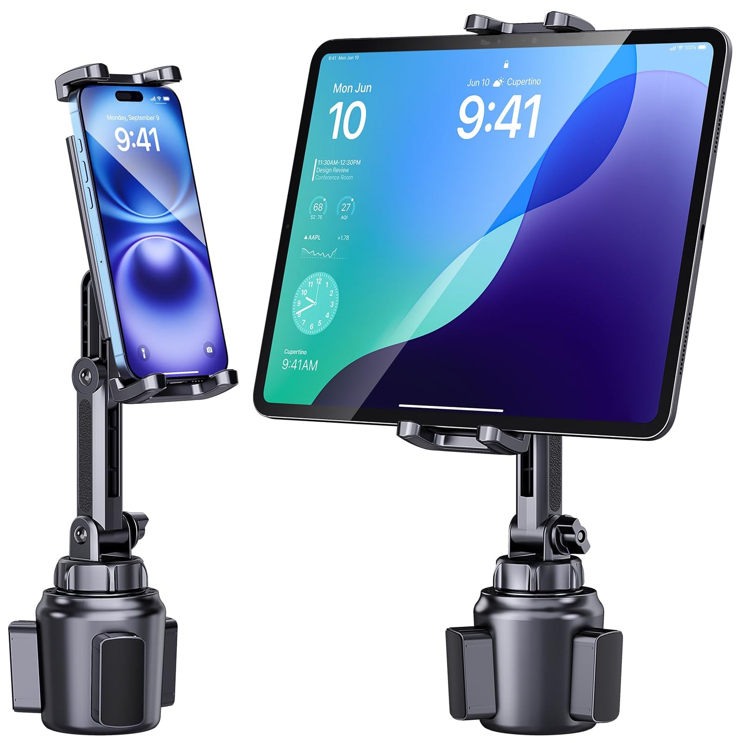 Uniwit Cup Holder Phone Tablet Mount for Car,Truck,360 Rotatable & Adjustable Arm Compatible with iPad iPhone Samsung Tab Kindle