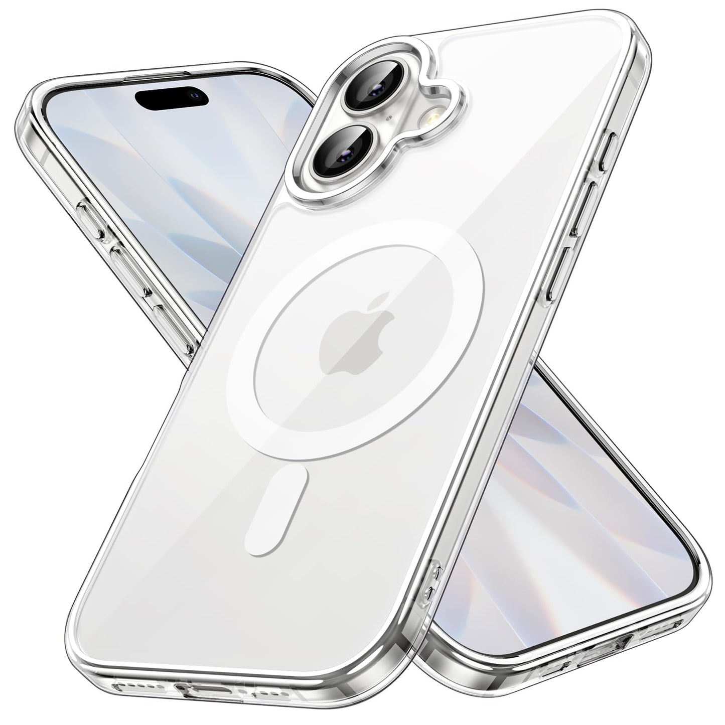 JETech Magnetic Case for iPhone 17 6.3-Inch Compatible with MagSafe, Shockproof Phone Bumper Cover, Anti-Scratch Clear Back (Cle