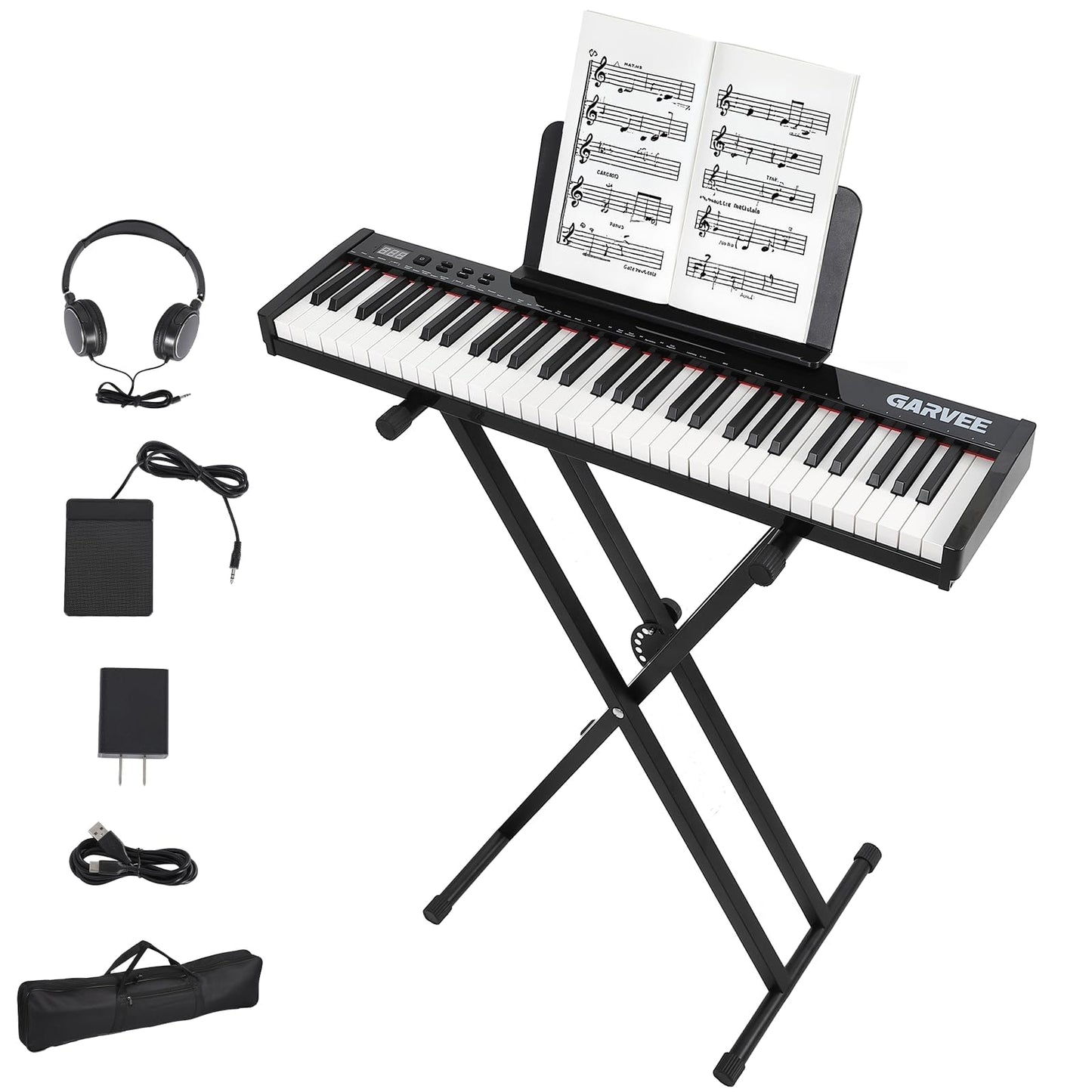61-Key Portable Keyboard, HIPS Material, Compact Design, No Accessories, Perfect for Beginners, Ideal for Home Practice