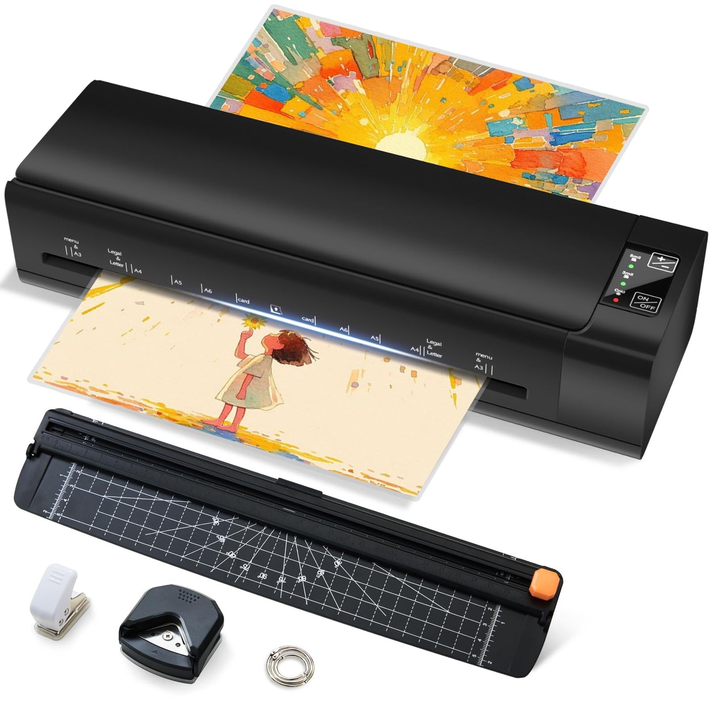 A3 Laminator Machine, 13 Inch 9-in-1 Thermal Laminator with Sheet