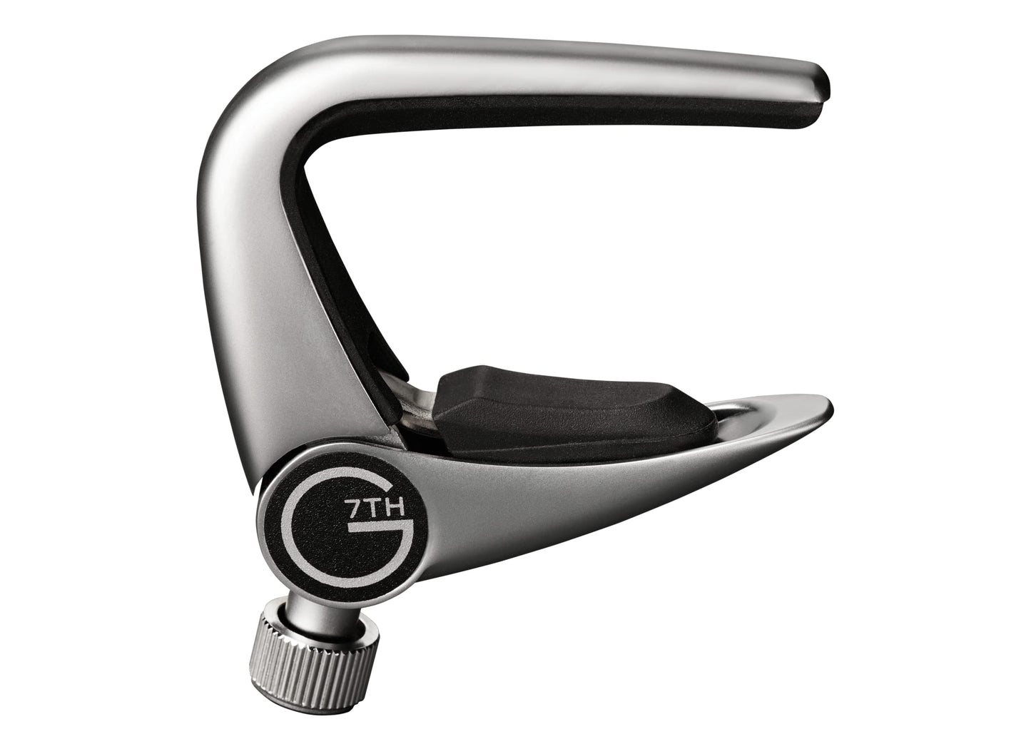 G7th Newport Guitar Capo - Banjo Silver - 39mm Low-Profile, Easy to Use Flip Lever Guitar Capo with Fine-Tune Adjustment Knob, S