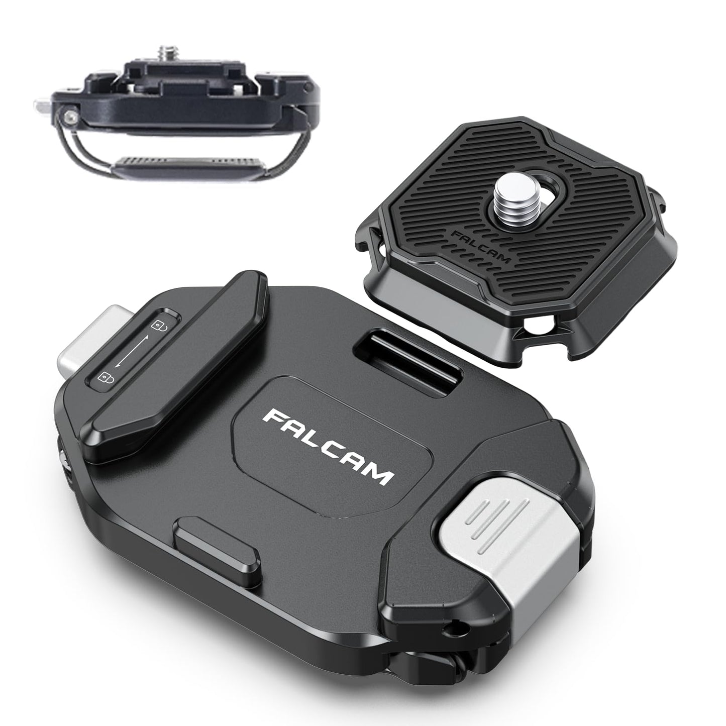 ULANZI F38 Camera Backpack Strap Clip Quick Release Kit for Backpack Straps V2, QR Plate Camera Tripod Mount