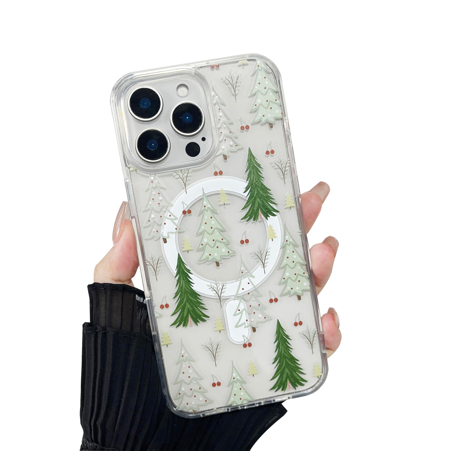 ZTOFERA for iPhone 13 Pro Christmas Phone Case Compatible with Magsafe, Vintage Christmas Pattern Design Cute for Xmax, Anti-Dro