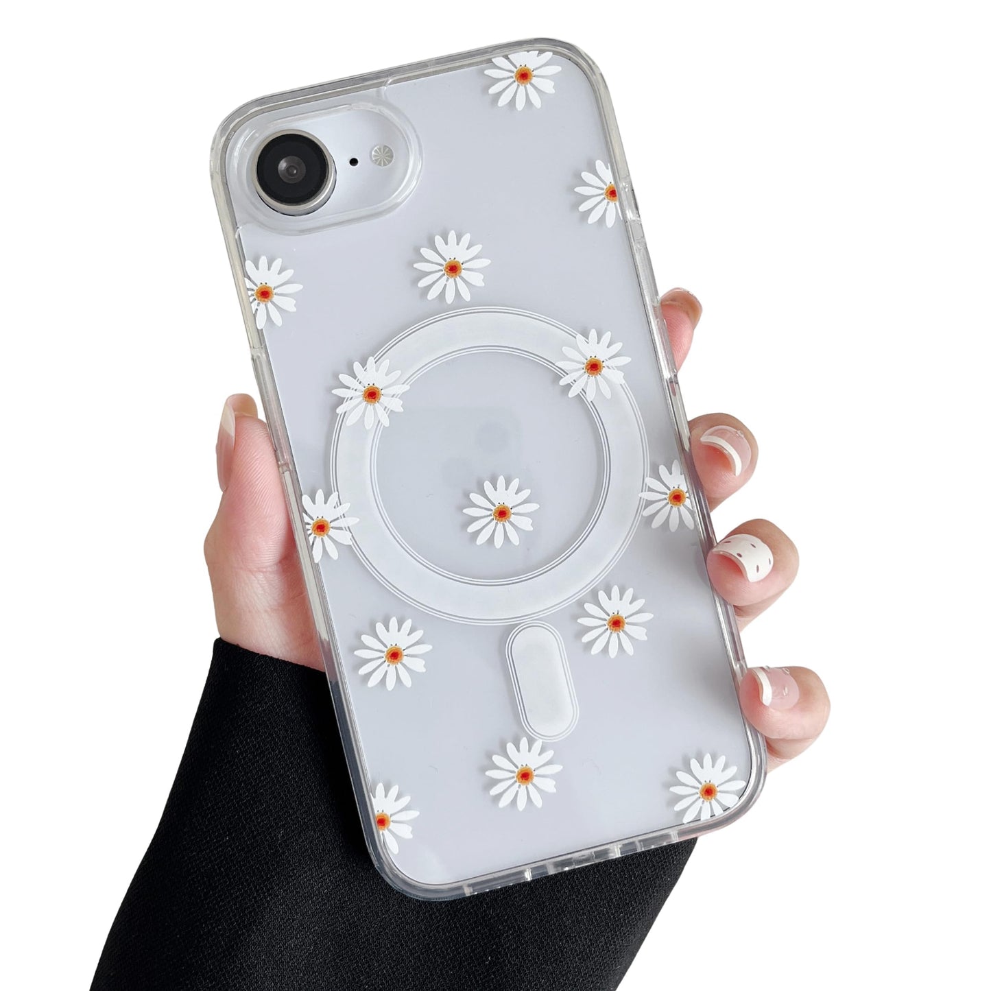 ZTOFERA for iPhone 16e Magnetic Case Compatible with Magsafe, Aesthetic Floral Pattern Design Cute for Girl Women,Anti-Drop Prot
