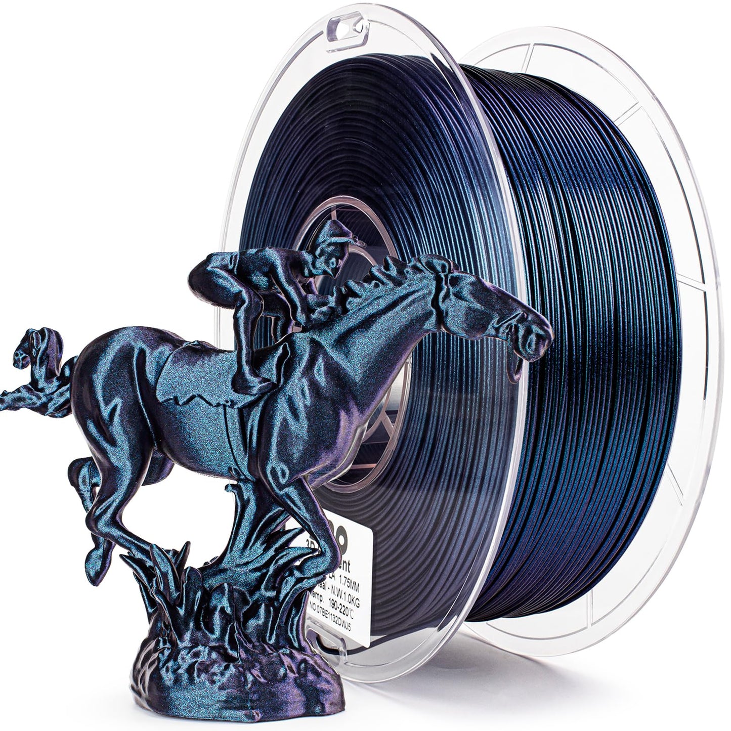 ZIRO Glitter PLA Filament 1.75mm, 3D Printer Filament Shiny Sparkle PLA, Chameleon Series 1KG/2.2lbs Spool, Super Twinkle Effect