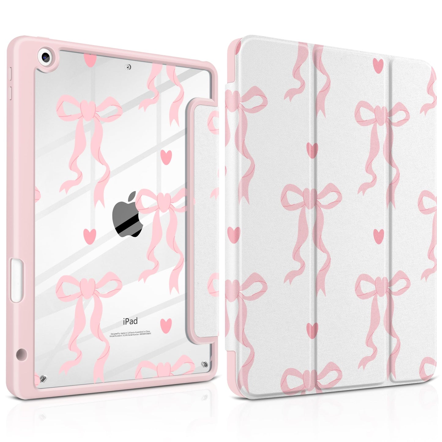 MEEgoodo Case for iPad 10.2 inch,Tablet Cases for iPad 9th Generation 2021/8th Gen 2020/7th Gen 2019 with Clear Acrylic Back She