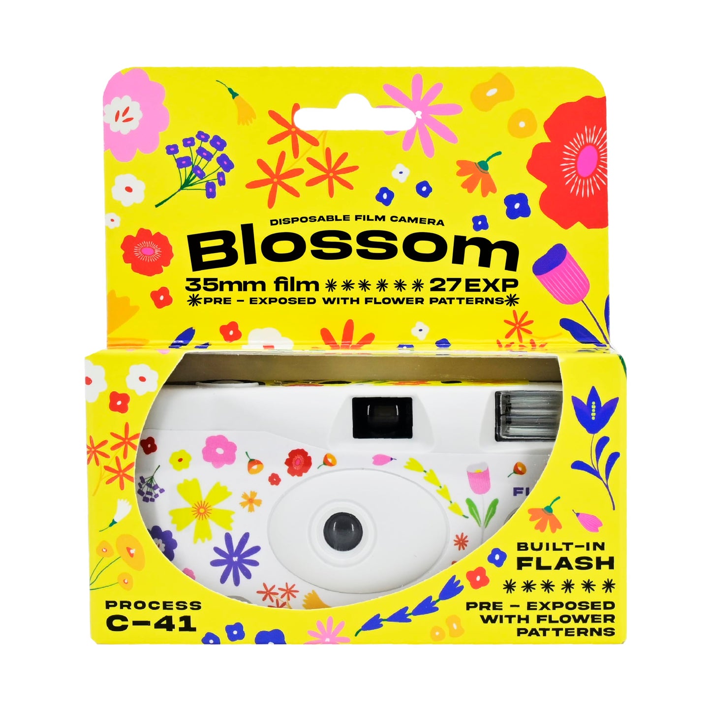 Retocolor Blossom 400 35mm Disposable Film Camera 27EXP, ISO400, Color Negative Film, Focus Free, Easy to Use, Built in Flash, S