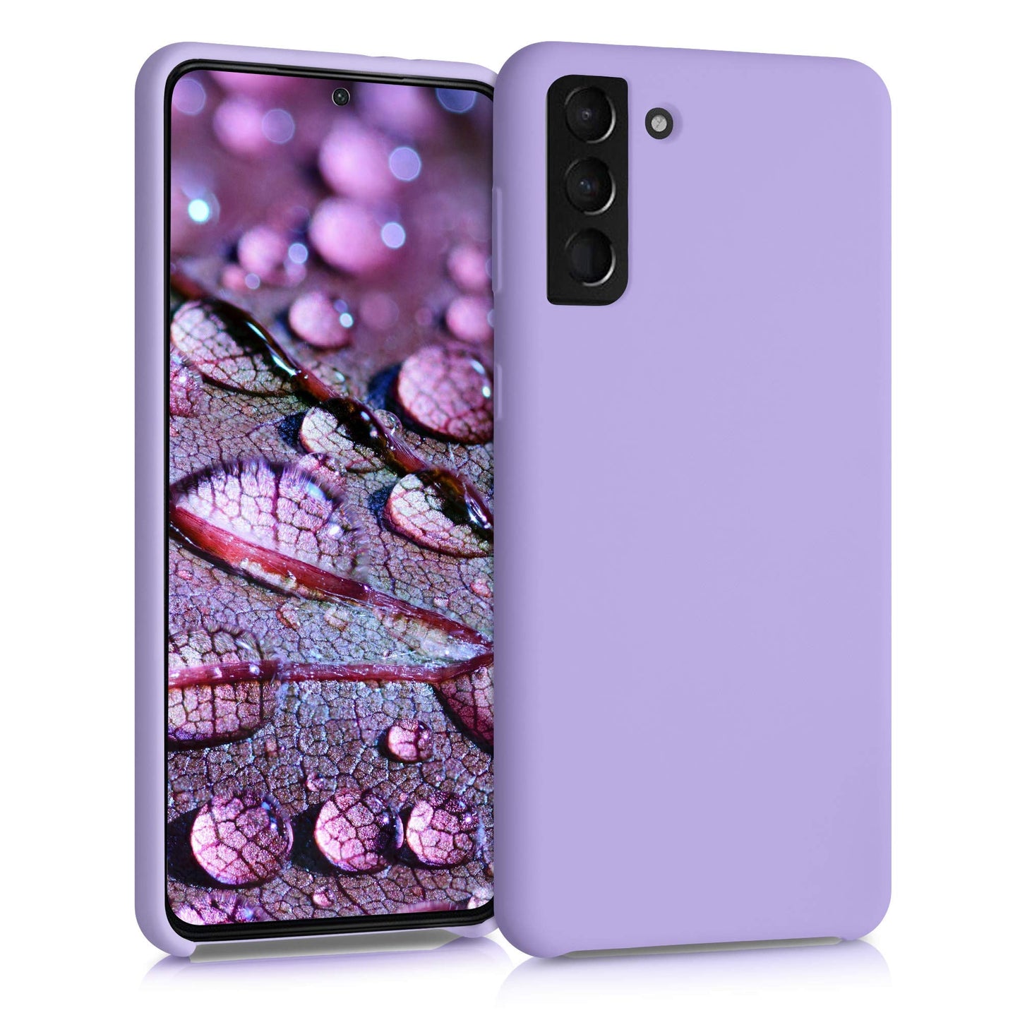 kwmobile Case Compatible with Samsung Galaxy S21 Plus Case - TPU Silicone Phone Cover with Soft Finish - Lavender