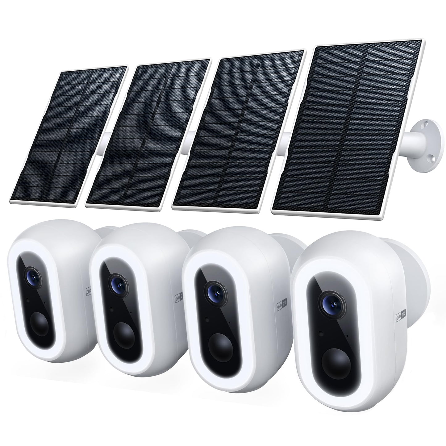 Laview 2K Solar Security Cameras Wireless Outdoor, Rechargeable Battery Wifi Cameras for Home Security with Spotlight Color Nigh