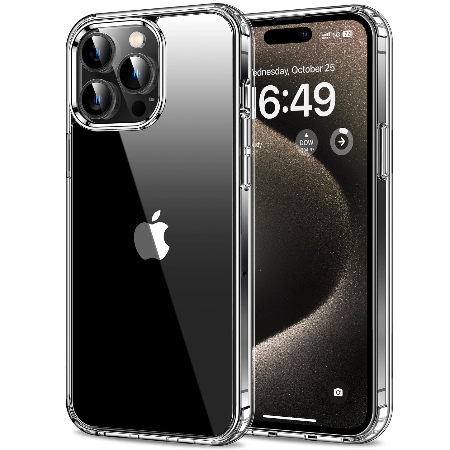 HOOMIL Crystal Clear Case for iPhone 15 Pro Phone Cover | 6.1-Inch, Anti-Yellowing, Drop Protection, Anti-Scratch, Transparent,