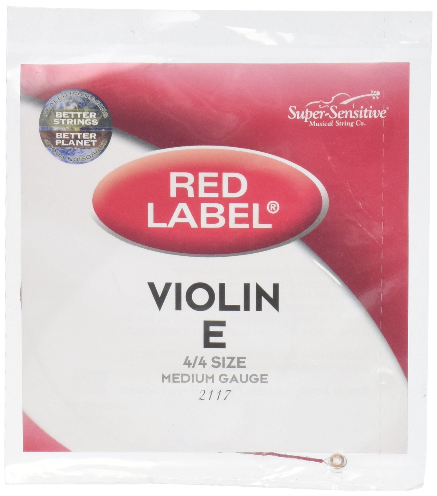 Super Sensitive 2117 Coated Steel Violin Strings, Medium