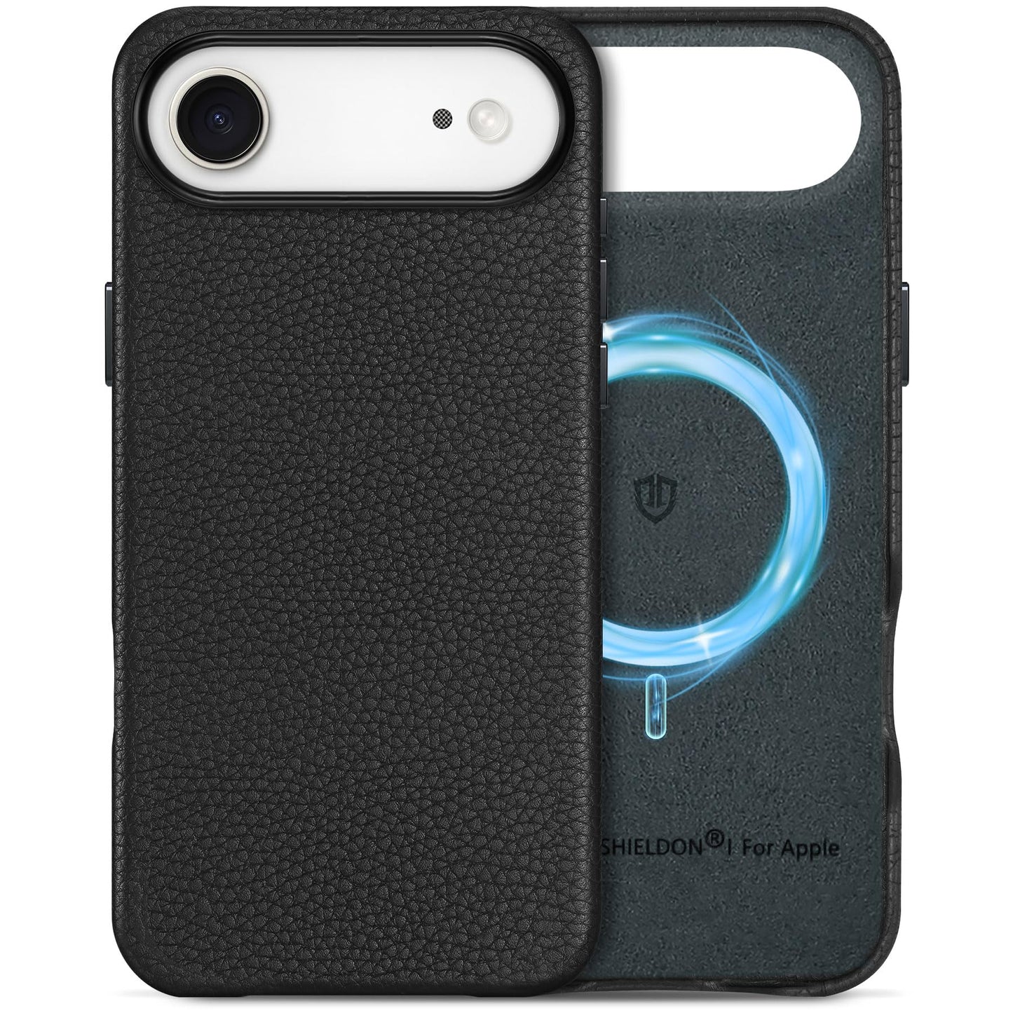 SHIELDON Leather Case for iPhone Air 6.5 Inch 2025 | Compatible with Magsafe | Magnetic Wireless Charging | Shock-Absorbent | Sl