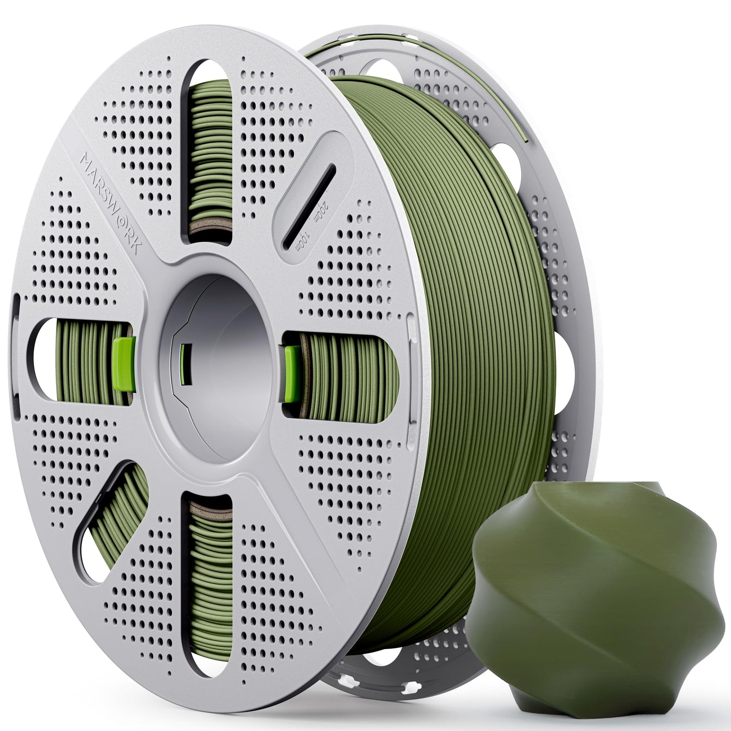 Matte PLA Filament with Quick-Swap Reusable Spool 1kg (2.2lbs), 1.75mm 3D Printing Filament, Compatible with Bambu Lab 3D Printe