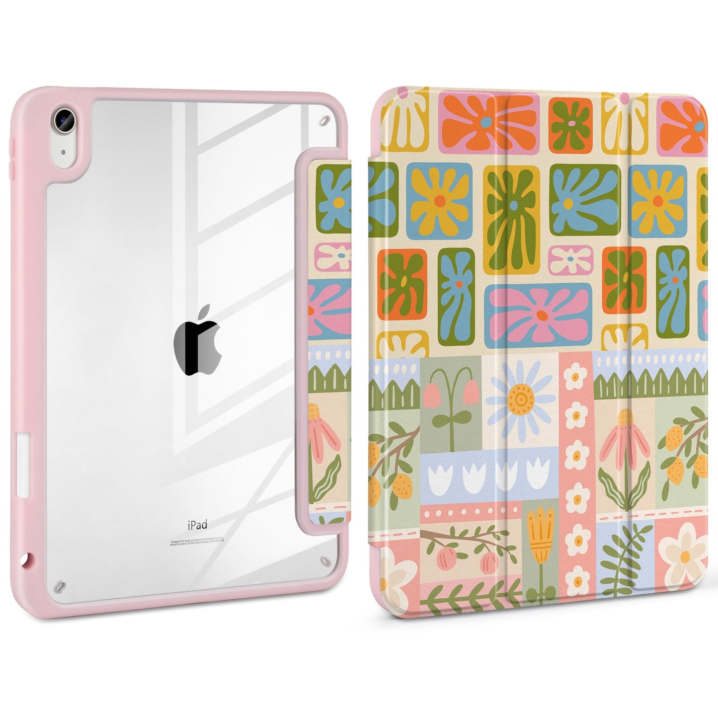 Loyrina Case for iPad (A16) 11th Generation 11 inch 2025 /iPad 10th Gen 10.9 2022- Cute Patterns with Clear Back Shell Protectio