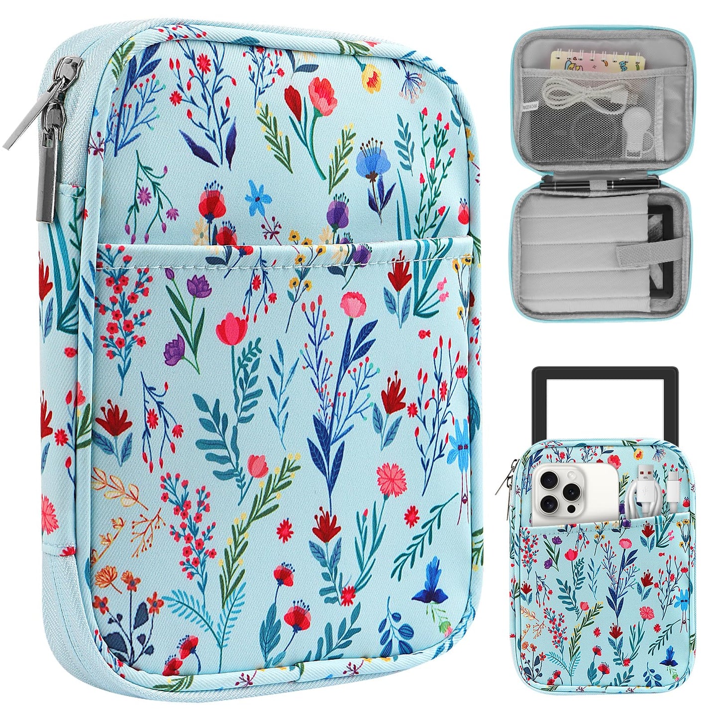 HoYiXi Universal Sleeve Bag for 6-6.8-7 inch E-Book Reader Compatible with 6.8 Kindle Paperwhite 2025-2012/6 All-New Kindle/Kobo