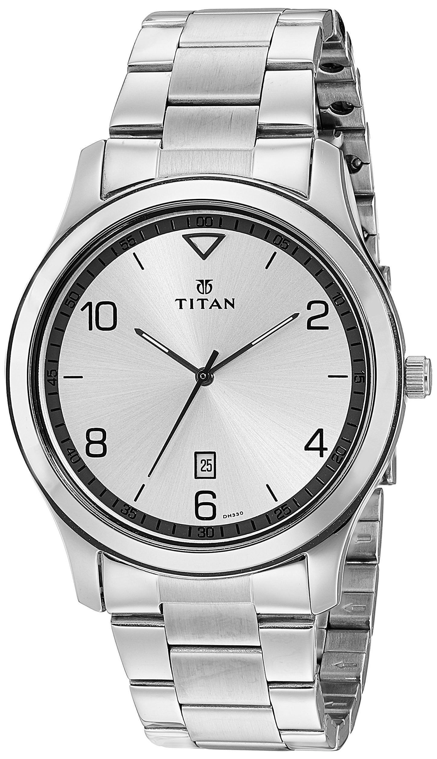 Titan White Dial Analog Watch With Date Function For Men