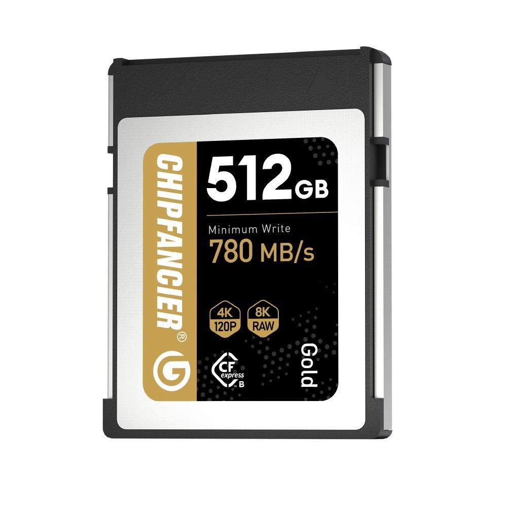 CHIPFANCIER CFexpress Type B 2.0 Memory Card-CFeB2GoldW780512G