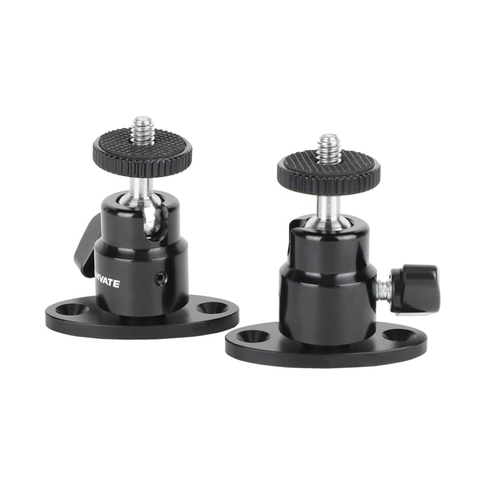 CAMVATE 1/4-20 Mini Ball Head with Ceiling Mount for CCTV & Video Wall Monitors Mount(2 Pieces)-24004