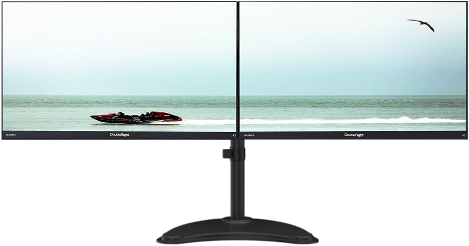 KS Doublesight Displays 2 Full HD 24 Monitors Dual Monitor Stand (1920 x 1080), 75Hz