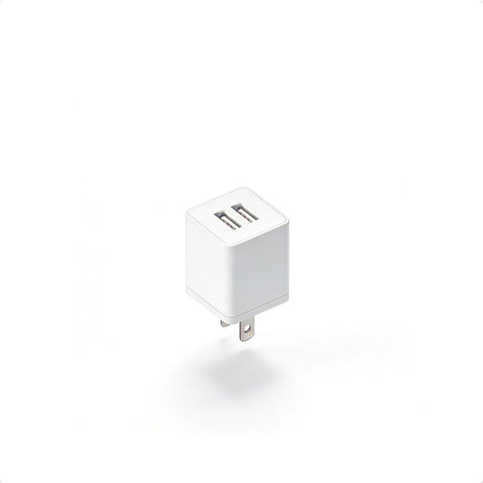 USB Charger Cube, Dual USB-A Port Charging Block, Double USBA Fast Charger Power Adapter Travel Plug Box Compatible with iPhone