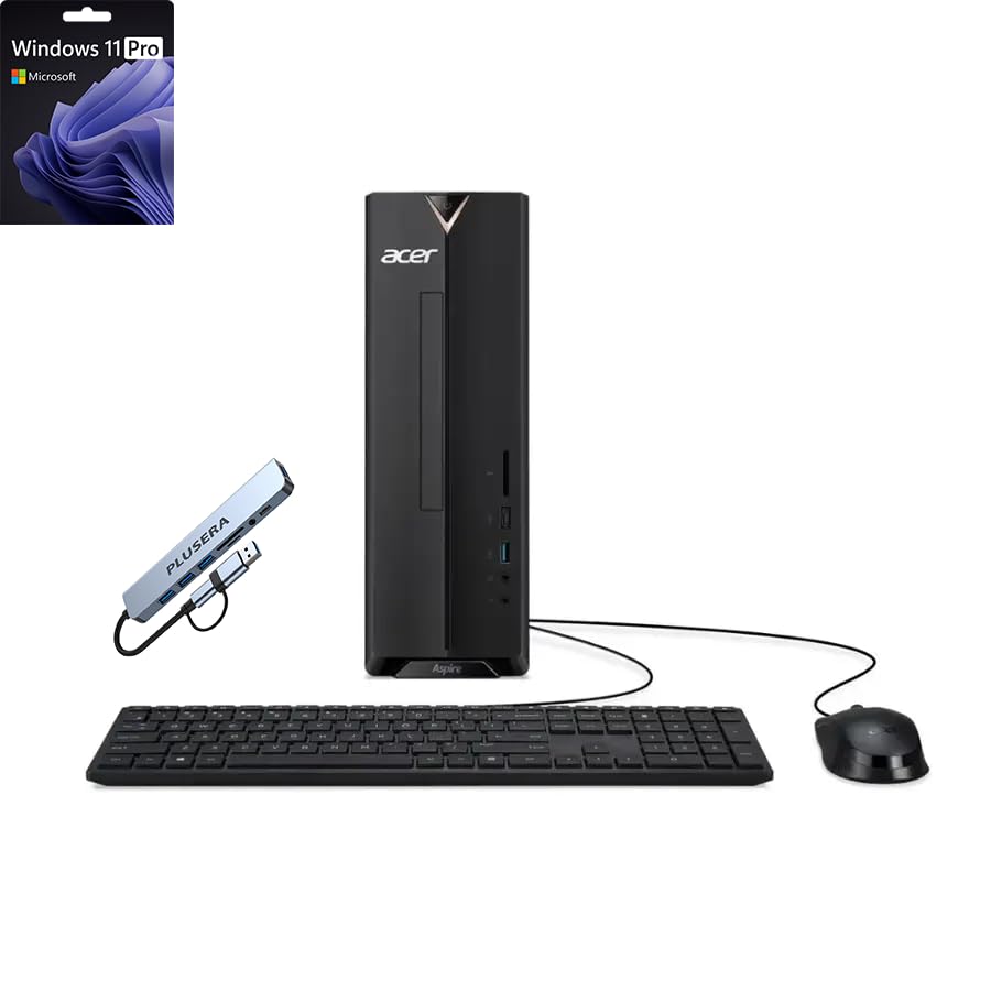 acer Aspire Desktop | 64GB RAM | 2.5TB Storage (2TB SSD+512GB Docking Station Set | Windows 11 Pro with Microsoft Office Trial |