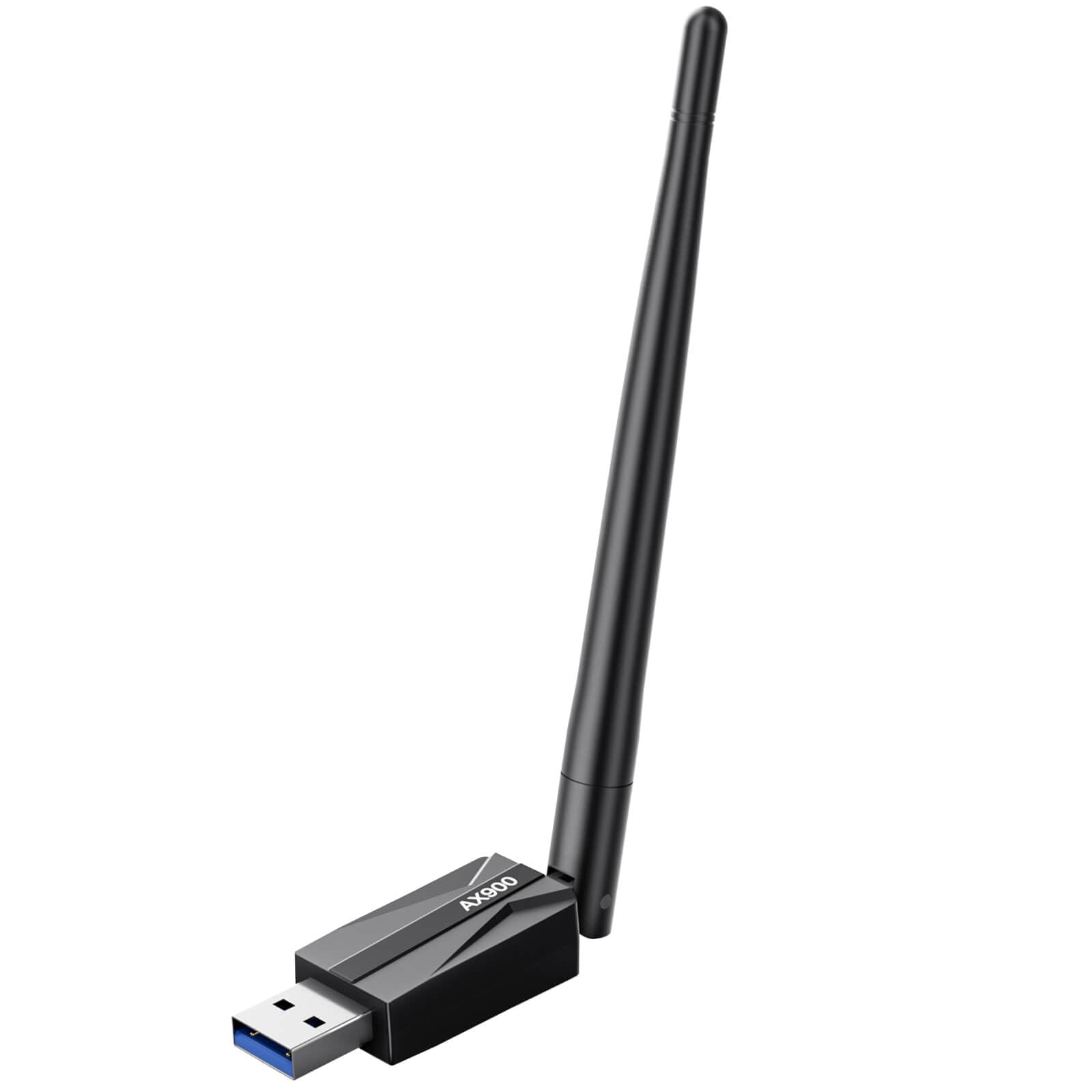 USB WiFi Adapter for Desktop PC - AX900 Wi-Fi 6 Dual Band 5G 2.4G Wireless Adapter with 7DBi Antenna for Win11/10 WiFi Dongle fo
